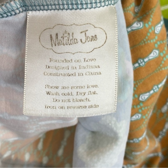 Matilda Jane Blue Boho Floral Midi A-Line Skirt with Tiered Design Sz S - Picture 6 of 10